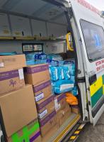 Delivering supplies to Ukraine